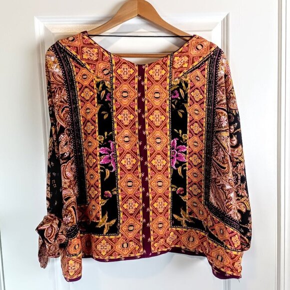 Free People Catch Me If You Can Boho Floral Top - Picture 3 of 8